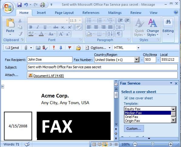 Internet Fax Line